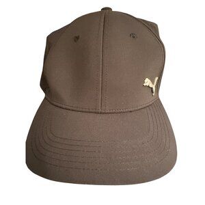 Puma Stretch Fit Black Baseball Cap With Metal Logo